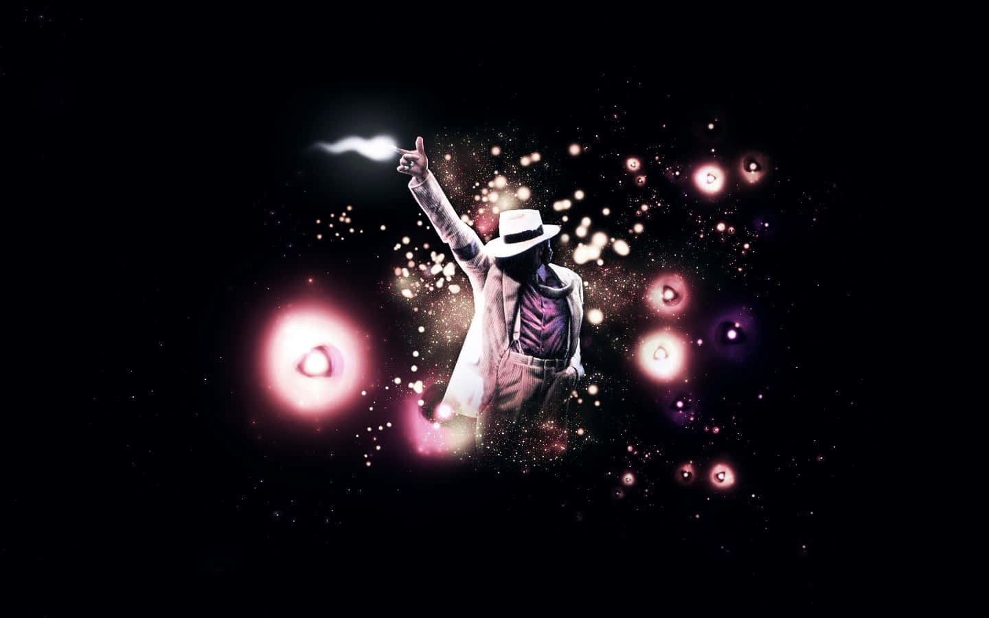 Michael Jackson, white suit, hat, HD Desktop Wallpaper