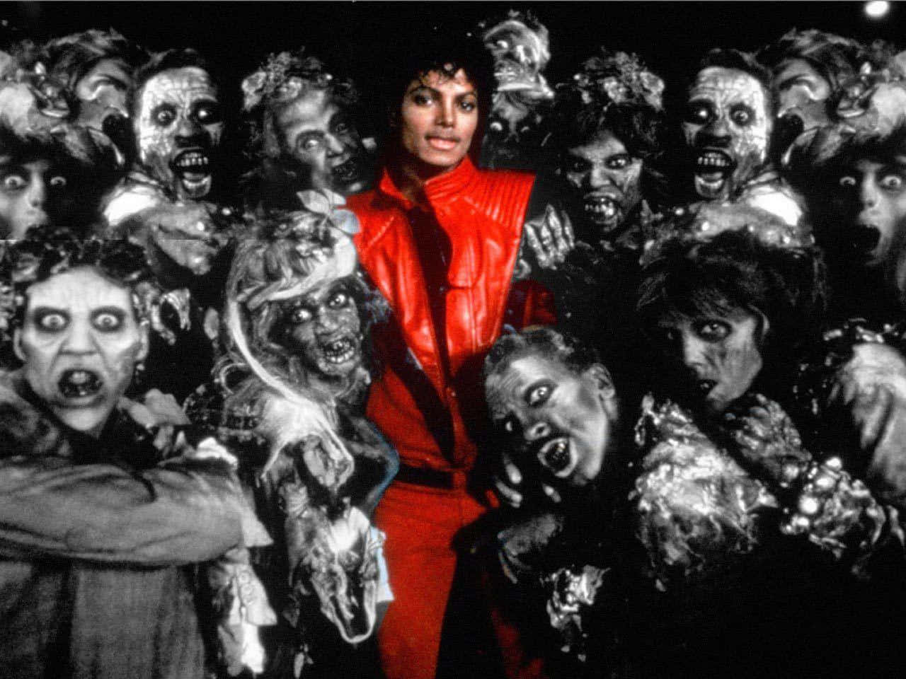 Michael Jackson, Thriller, red outfit, HD Desktop Wallpaper