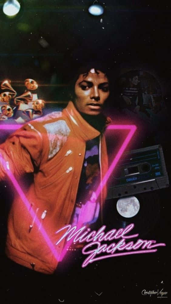 Michael Jackson, Thriller, orange jacket, SD Phone Wallpaper