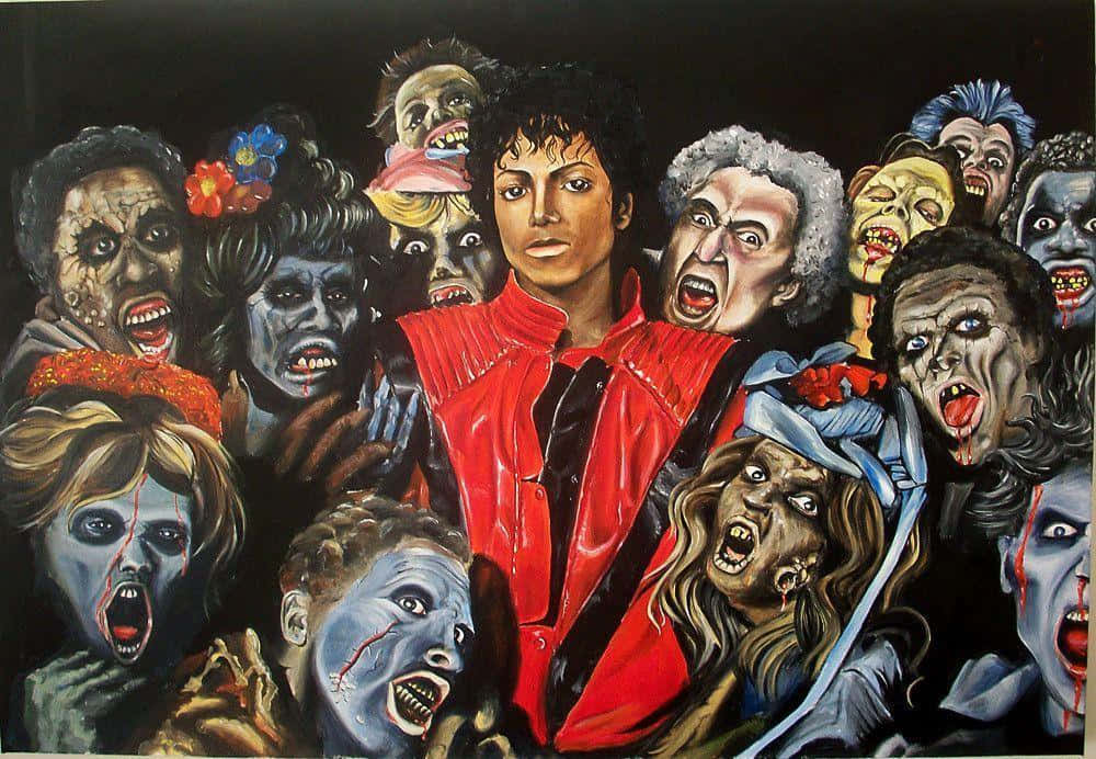 Michael Jackson, Thriller, red jacket, SD Desktop Wallpaper