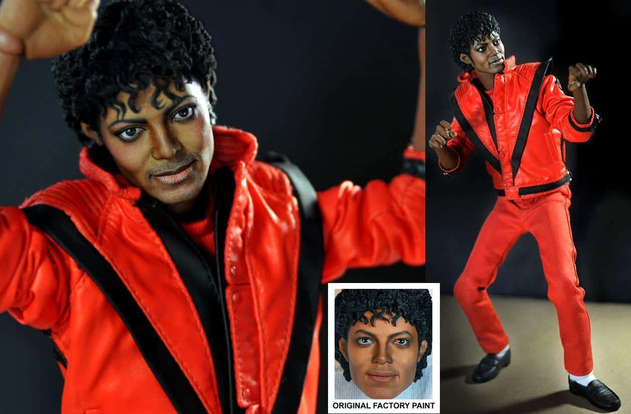 Michael Jackson, Thriller, red jacket, SD Desktop Wallpaper
