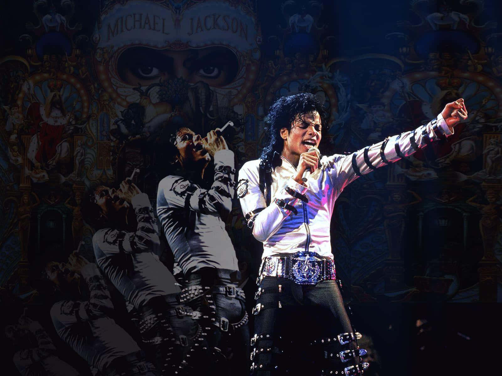 Michael Jackson, stage, white jacket, HD Desktop Wallpaper