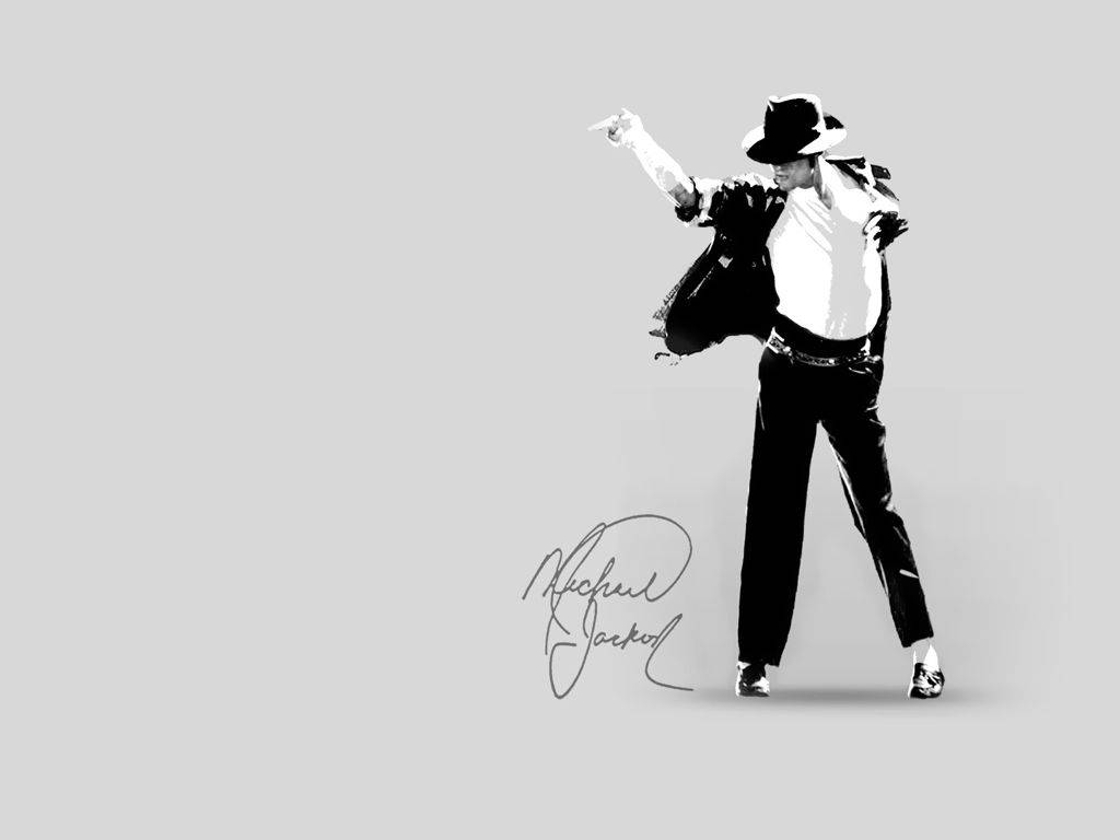 Michael Jackson, signature, black and white, SD Desktop Wallpaper