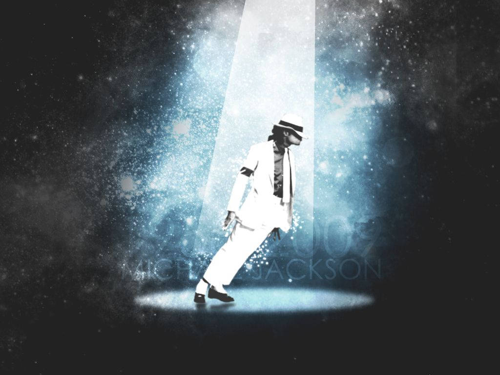 Michael Jackson, white suit, hat, SD Desktop Wallpaper