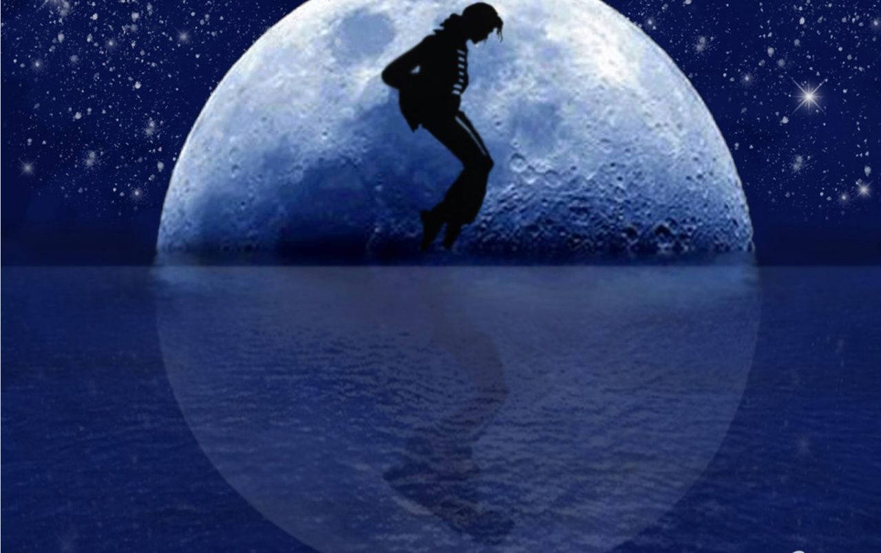Michael Jackson, moon, dark water, HD Desktop Wallpaper