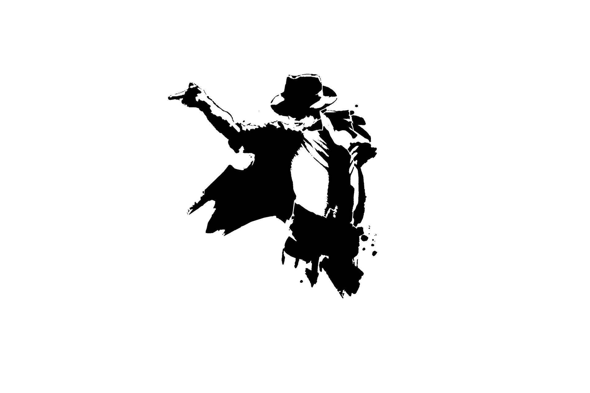 Michael Jackson, black silhouette, minimalist, Full HD Desktop Wallpaper