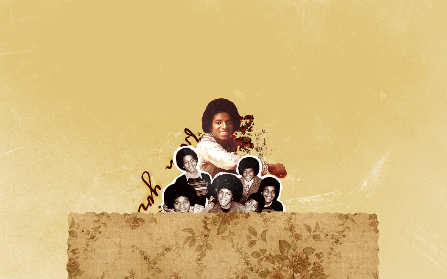 Jackson 5, Michael Jackson, floral-patterned ledge, HD Desktop Wallpaper
