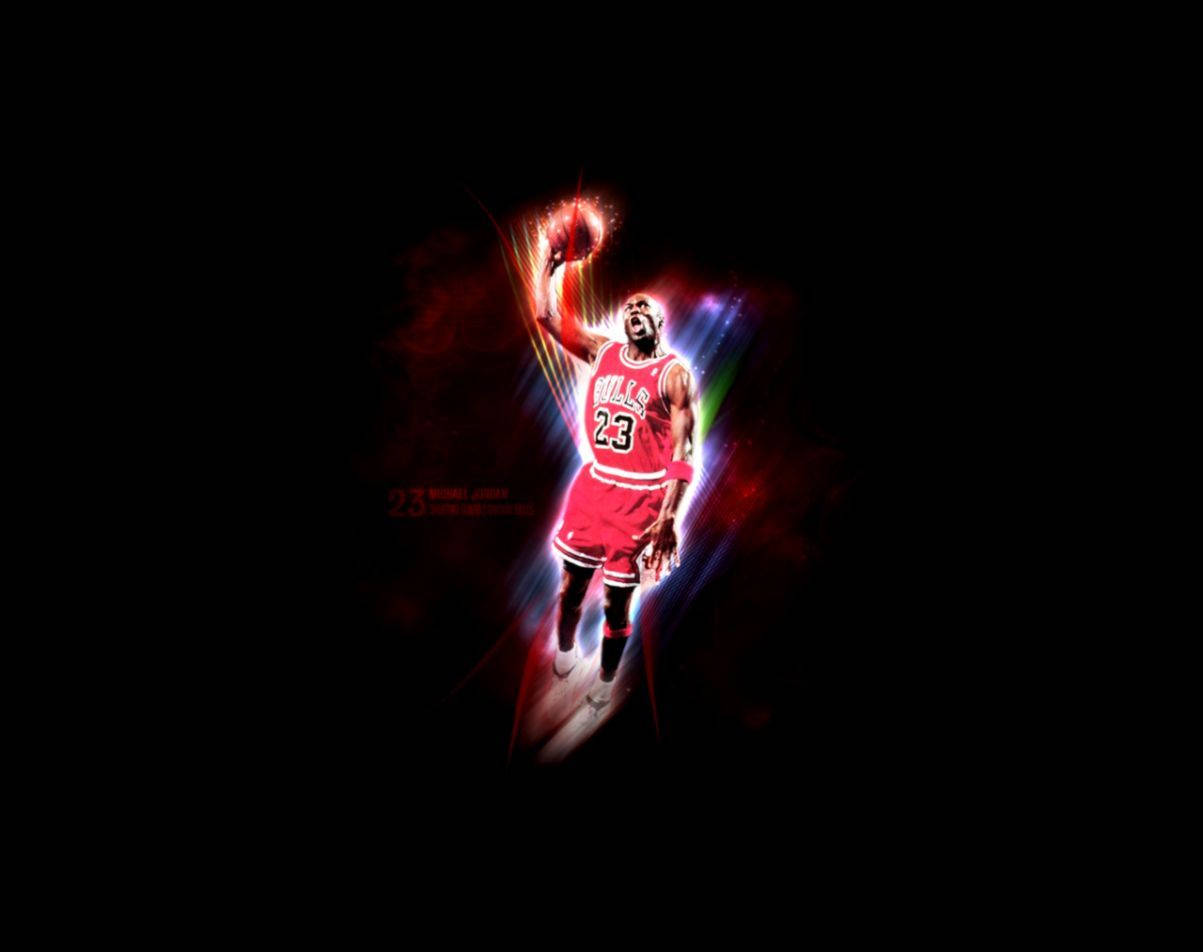 Michael Jordan, red Bulls jersey, dark background, SD Desktop Wallpaper
