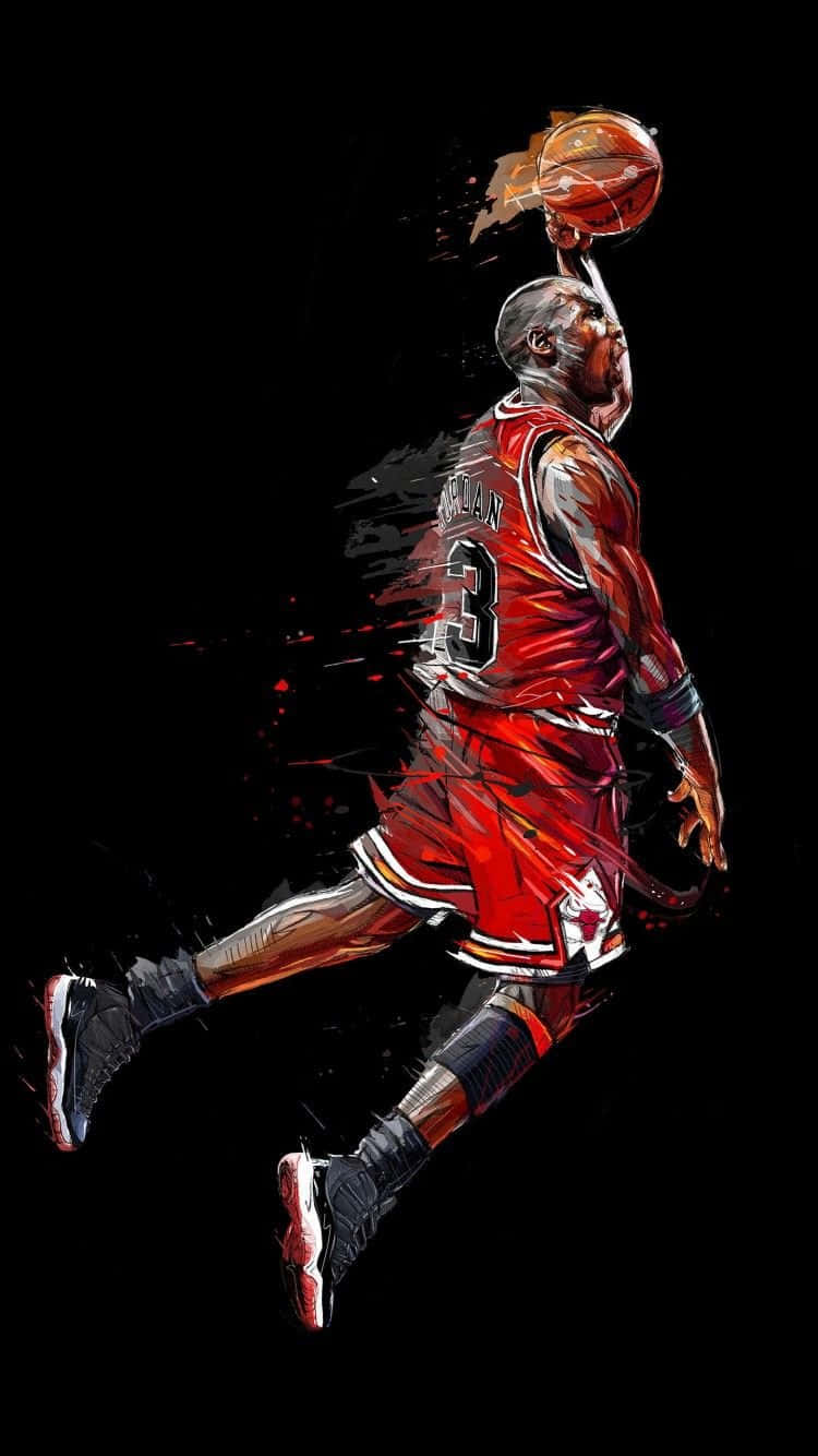 Michael Jordan, iPhone, digital-art illustration, HD Phone Wallpaper
