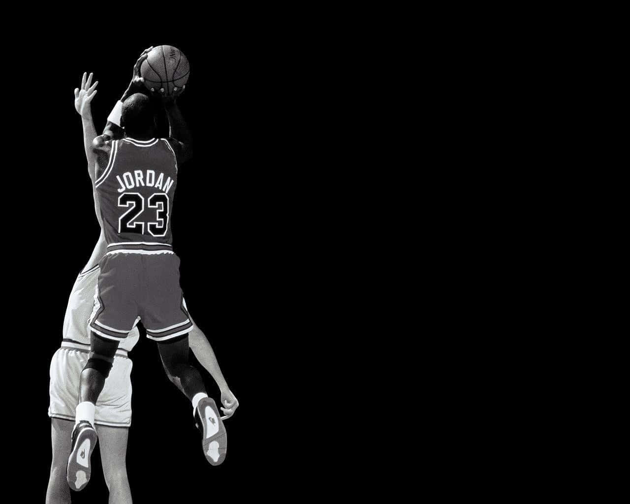 Michael Jordan, black basketball, dunking, HD Desktop Wallpaper