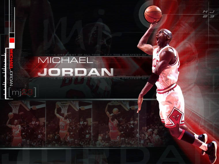 Michael Jordan, basketball, dark red and black digital background, SD Desktop Wallpaper