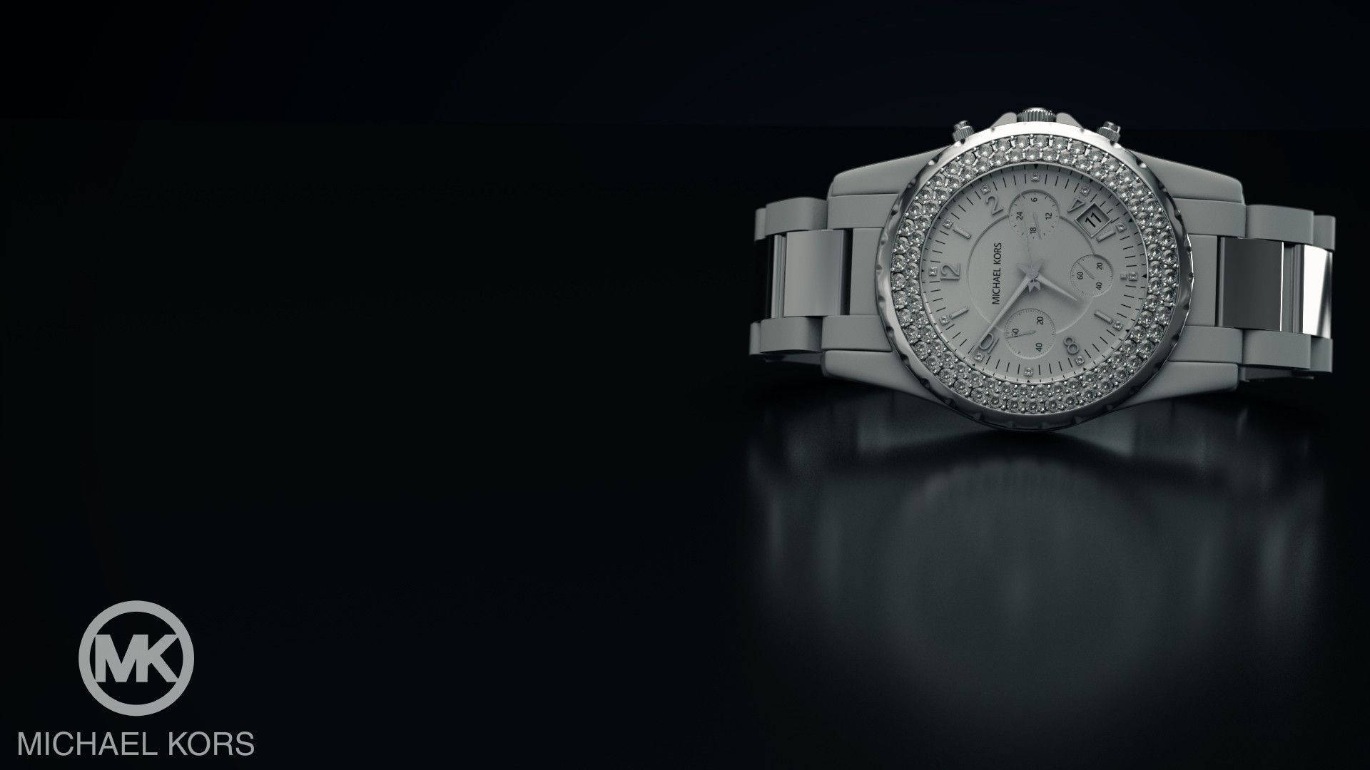 Michael Kors, chronograph watch, diamond-encrusted bezel, Full HD Desktop Wallpaper
