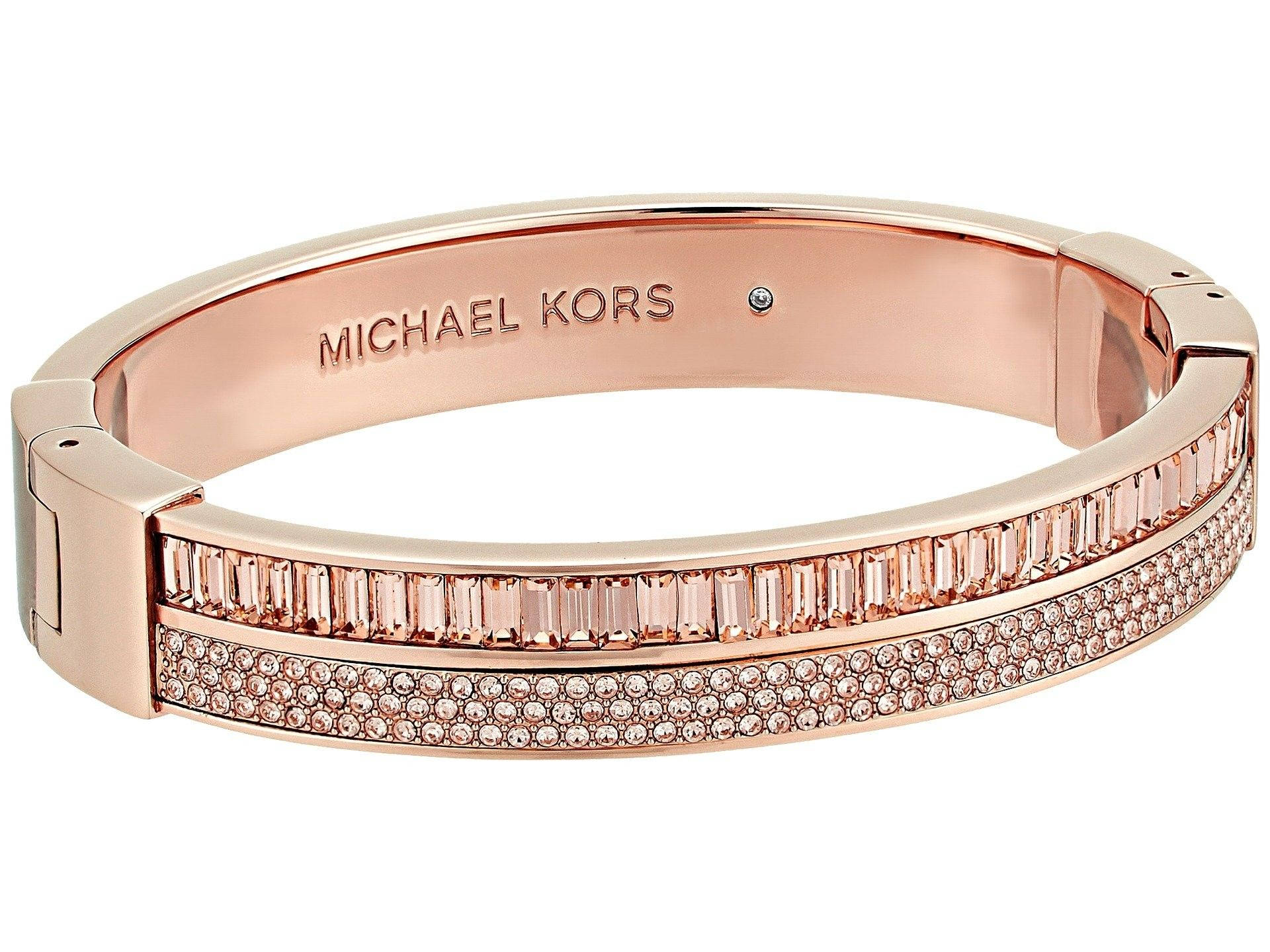 Michael Kors, diamond studded bracelet, rose gold, Full HD Desktop Wallpaper