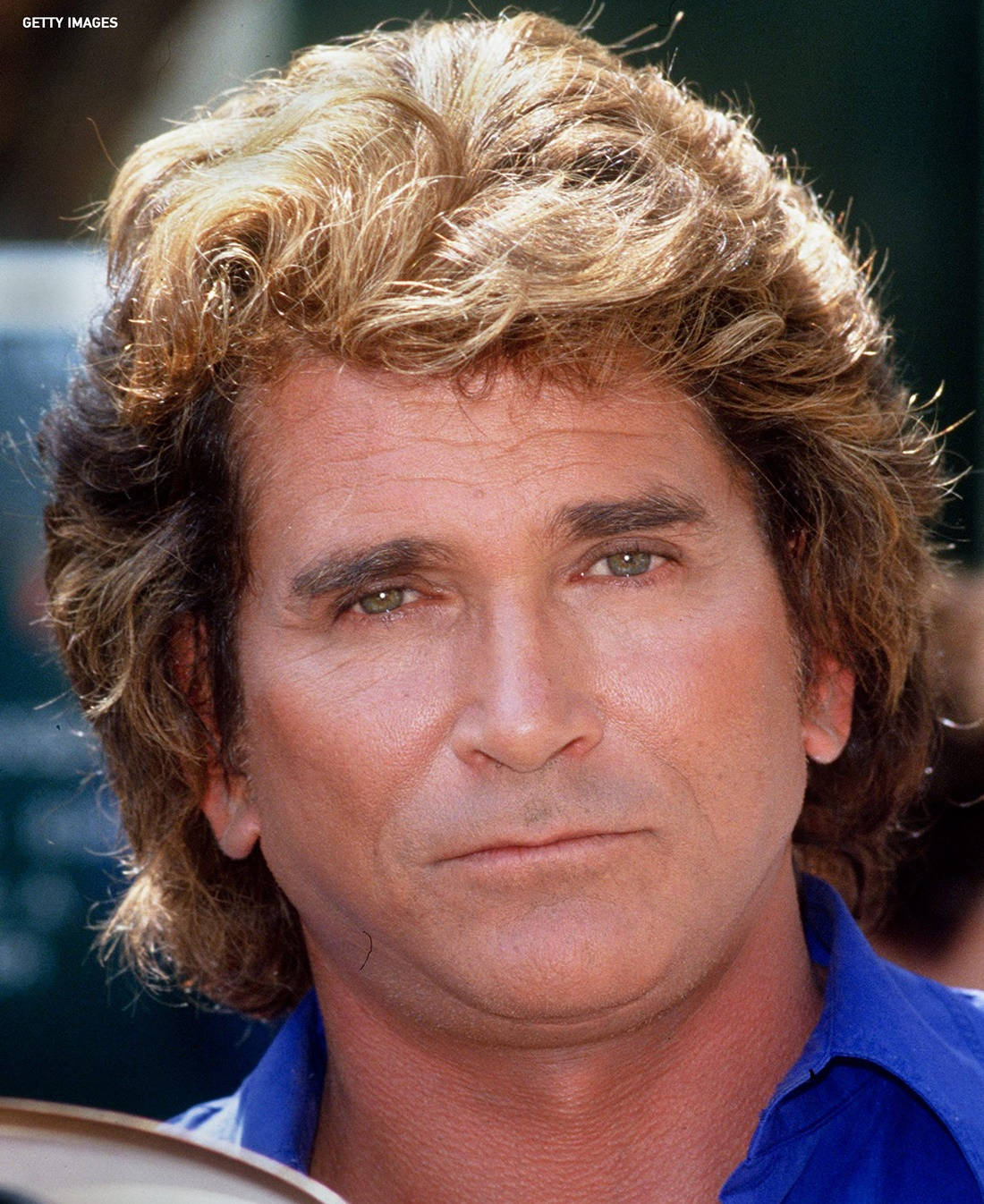 Michael Landon, blue shirt, 1985, HD Phone Wallpaper