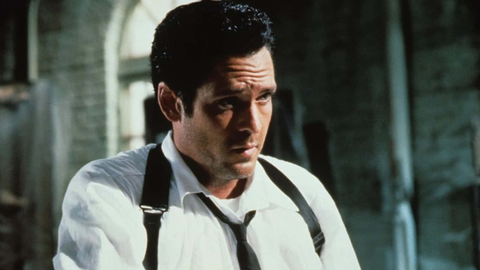 Michael Madsen, white shirt, black suspenders, HD Desktop Wallpaper