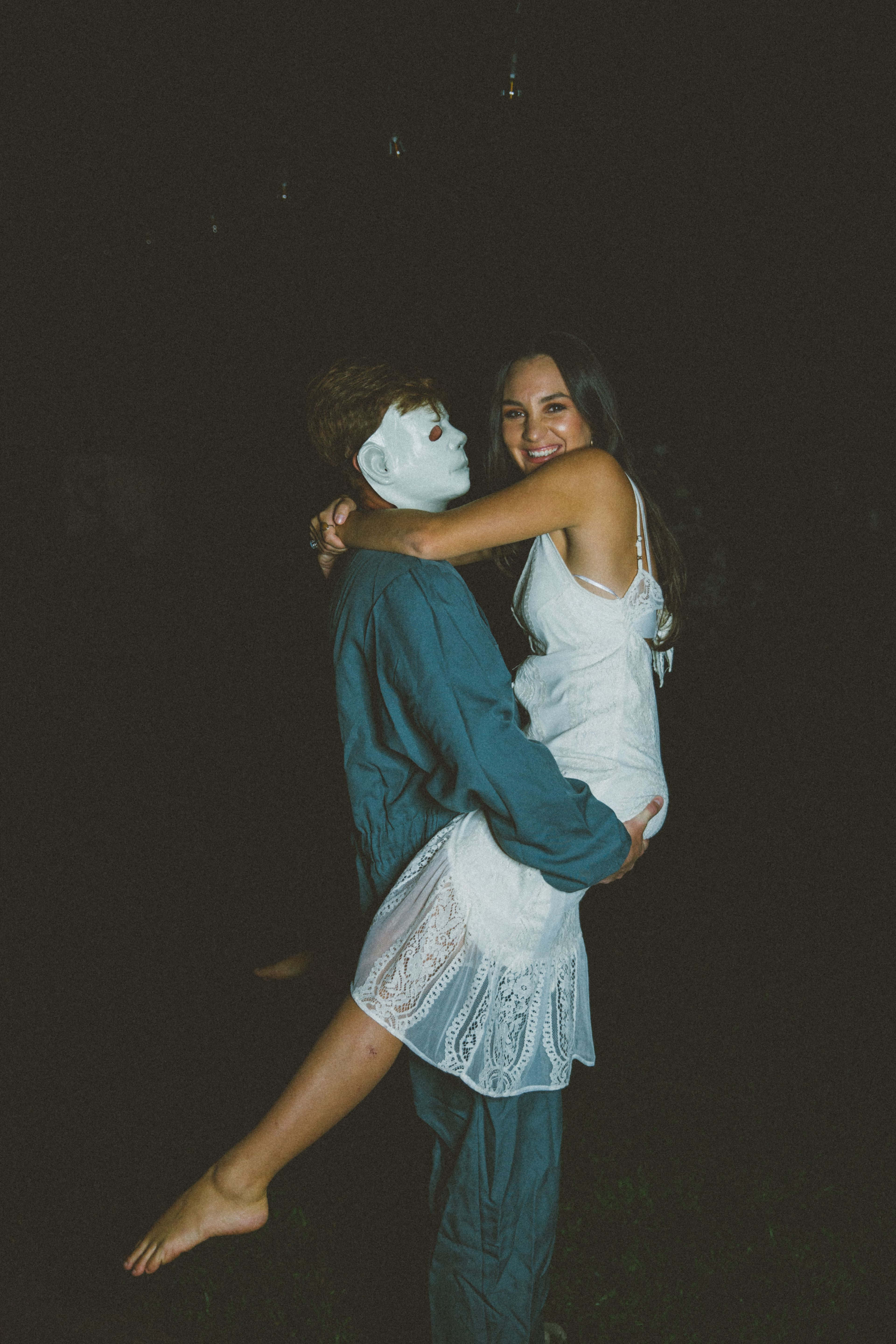 Michael Myers, white mask, dark night backdrop, 5K Phone Wallpaper