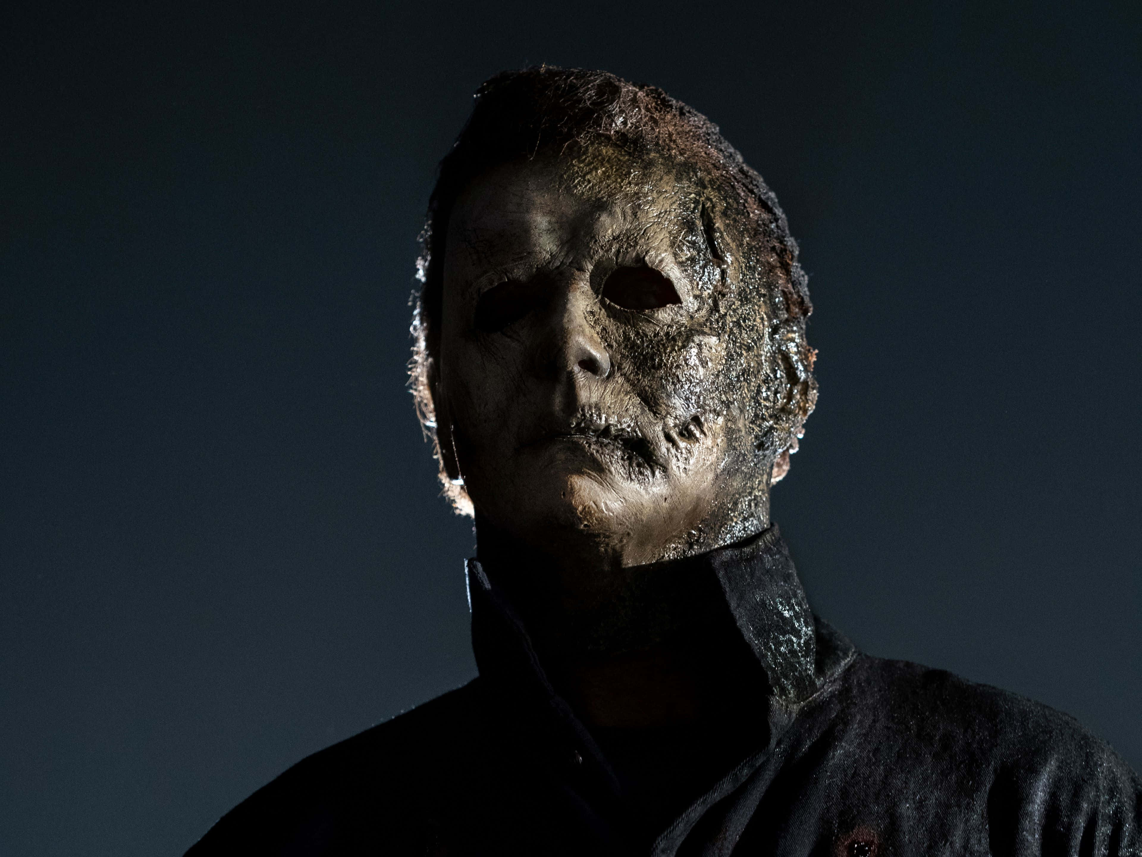 Michael Myers, iconic mask, weathered white mask, 4K Desktop Wallpaper