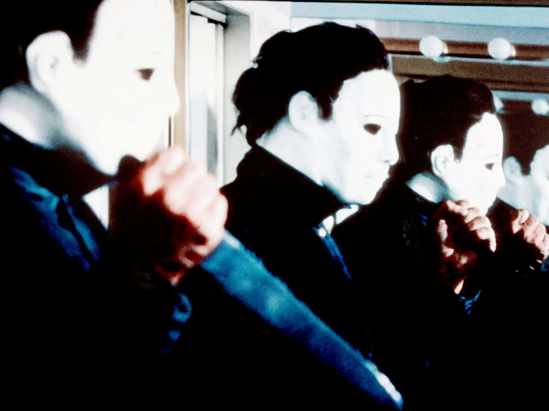 Michael Myers, white mask, dark coat, HD Desktop Wallpaper