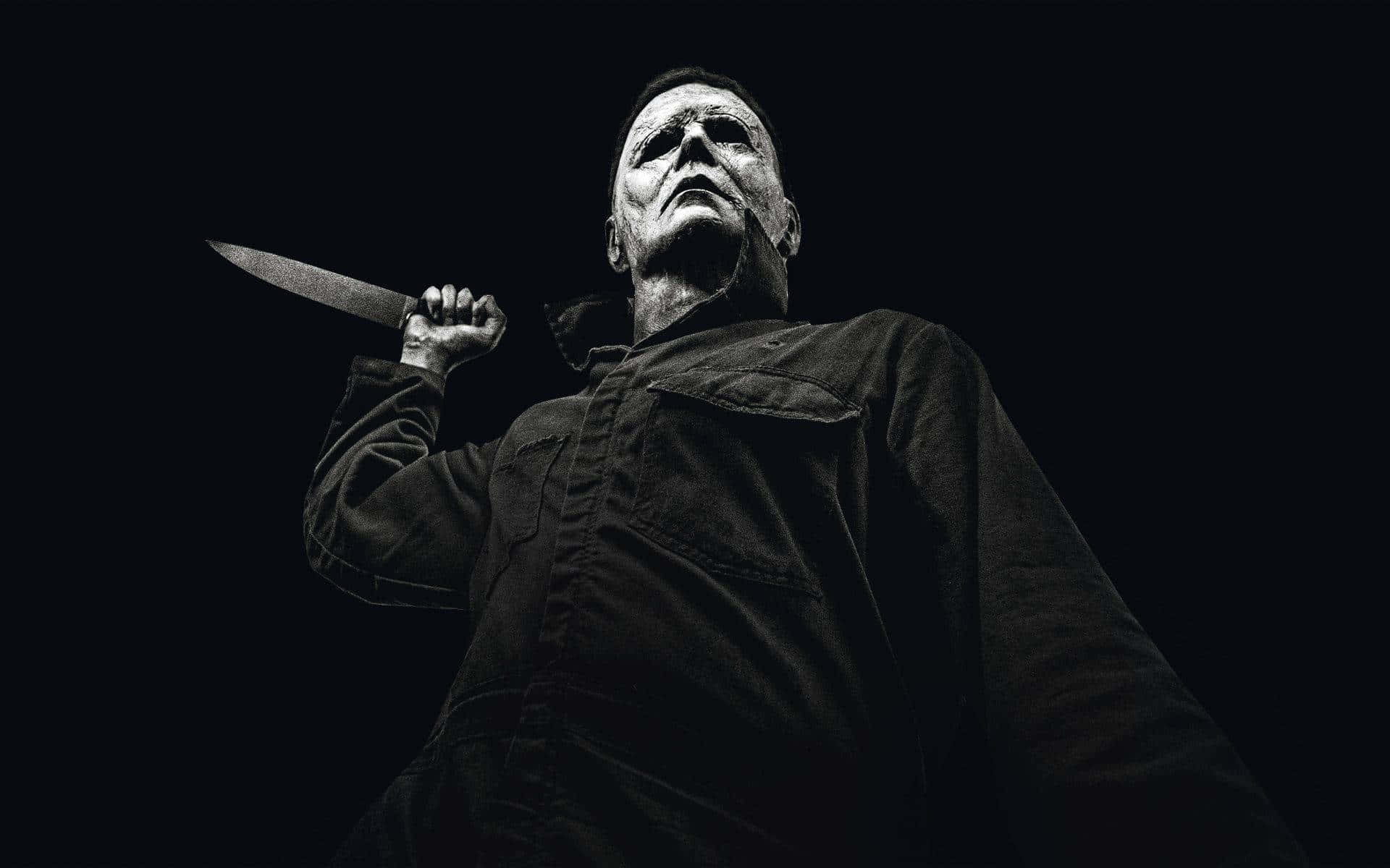 Michael Myers, white mask, knife, Full HD Desktop Wallpaper