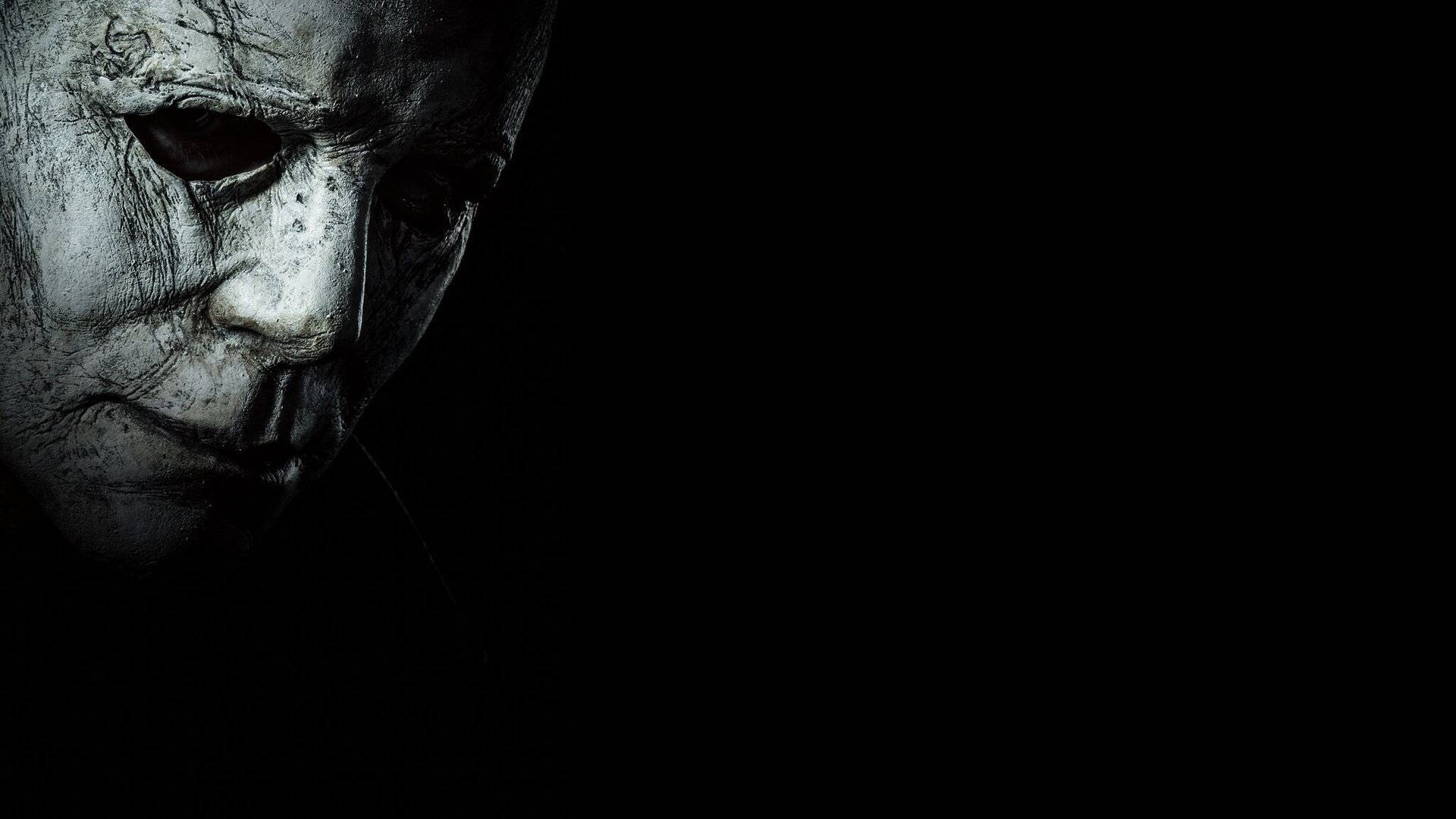 Michael Myers, white mask, cracked texture, Full HD Desktop Wallpaper