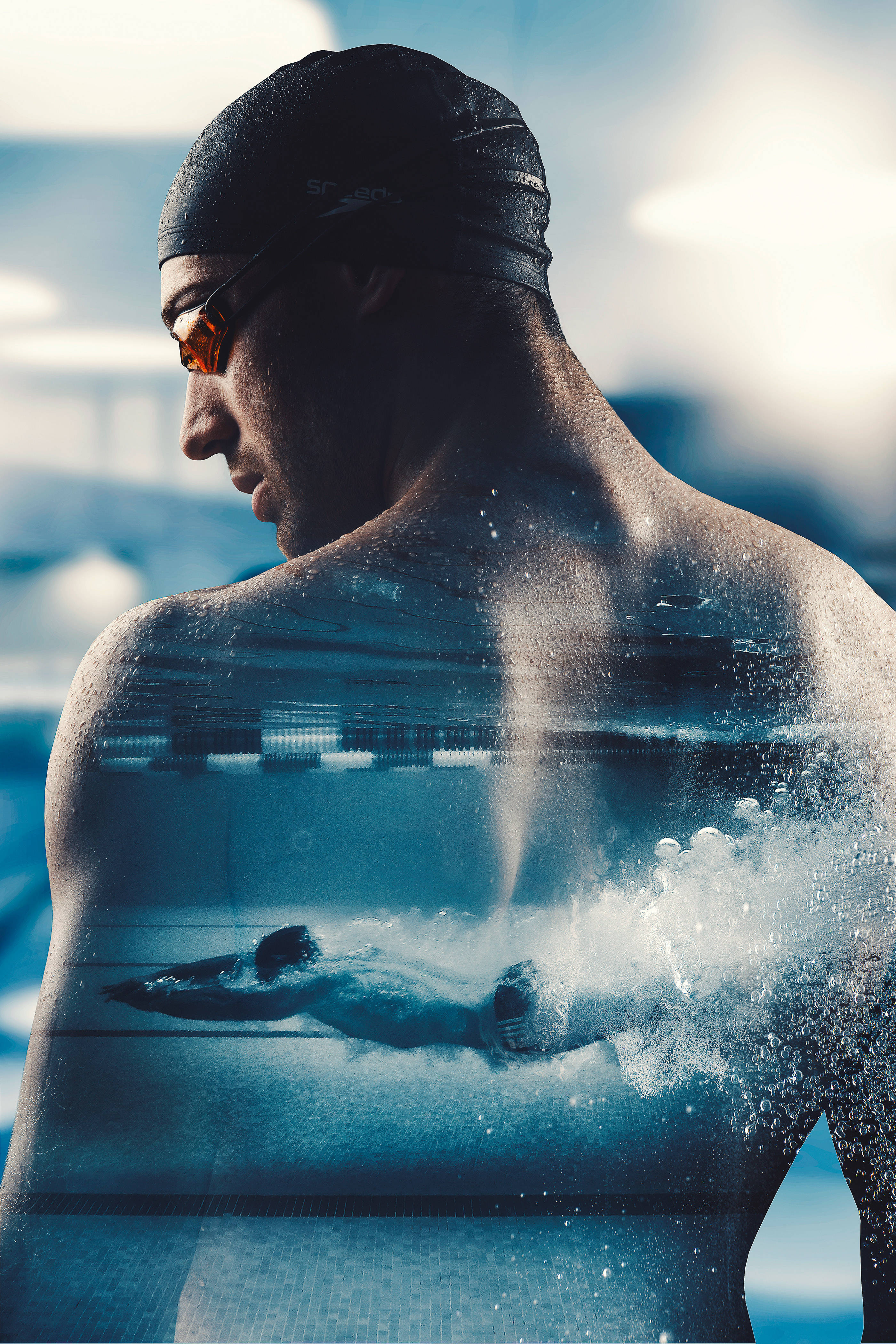 Michael Phelps, swimmer, cap, 4K Phone Wallpaper