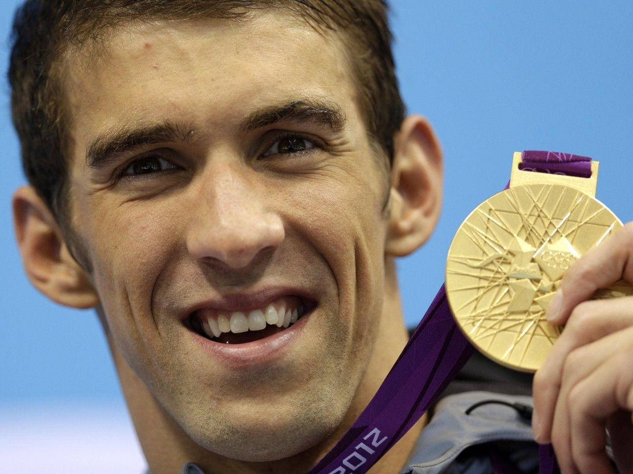 Michael Phelps, gold medal, 2012 Olympics, HD Desktop Wallpaper