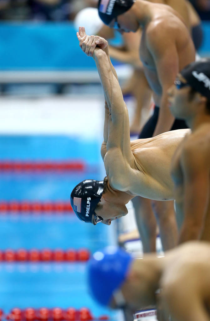 Michael Phelps, black cap, goggles, SD Phone Wallpaper