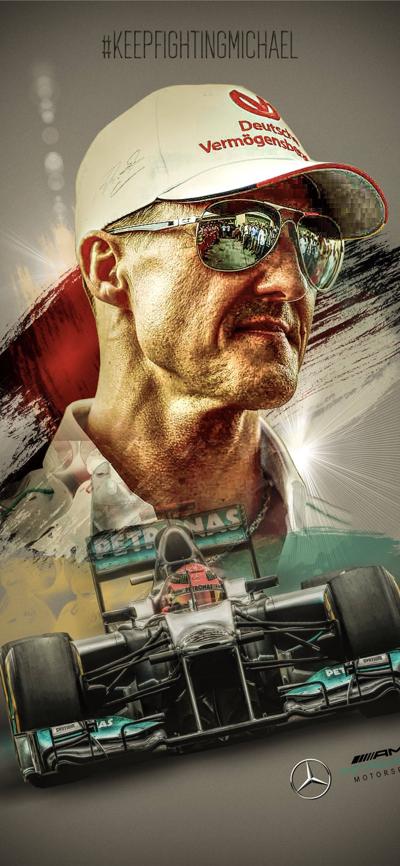 Michael Schumacher, Formula 1 car, cap, 2K Phone Wallpaper