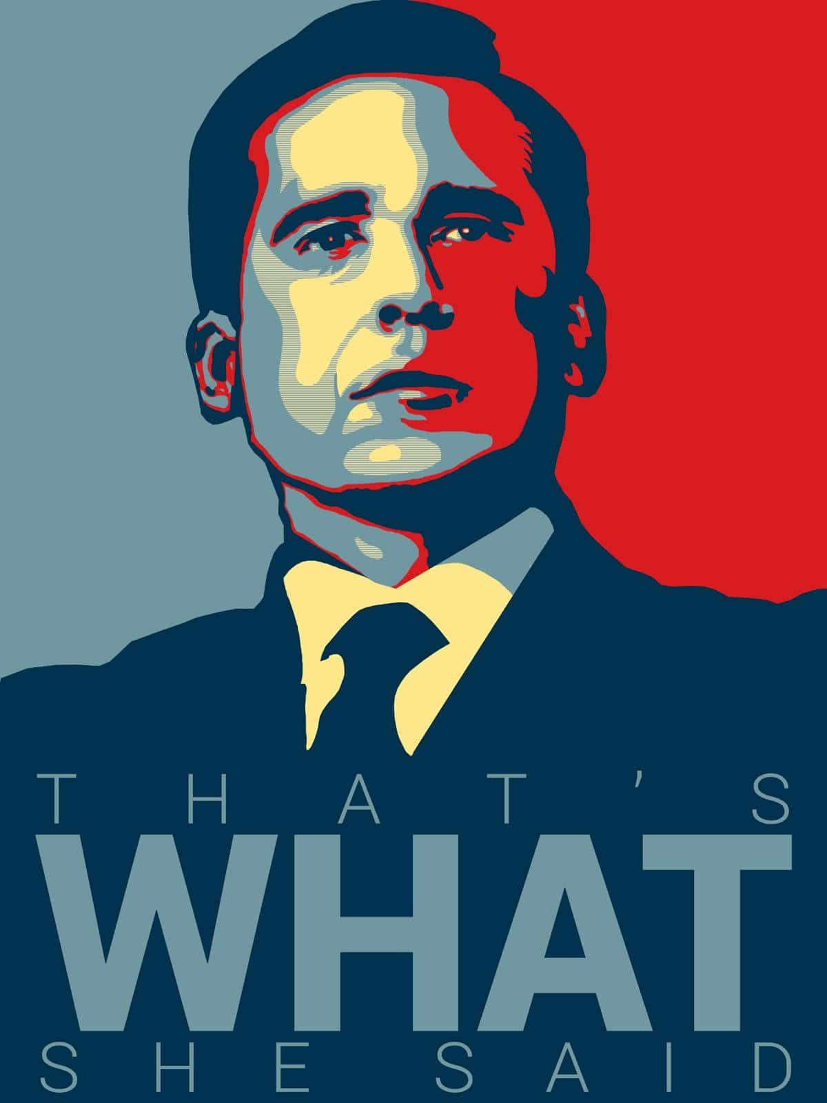 Michael Scott, The Office, red and blue tones, HD Phone Wallpaper