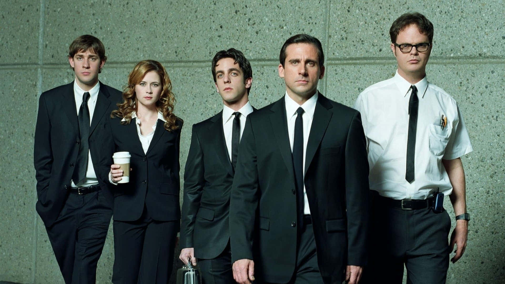 Michael Scott, The Office, gray concrete wall, Full HD Desktop Wallpaper