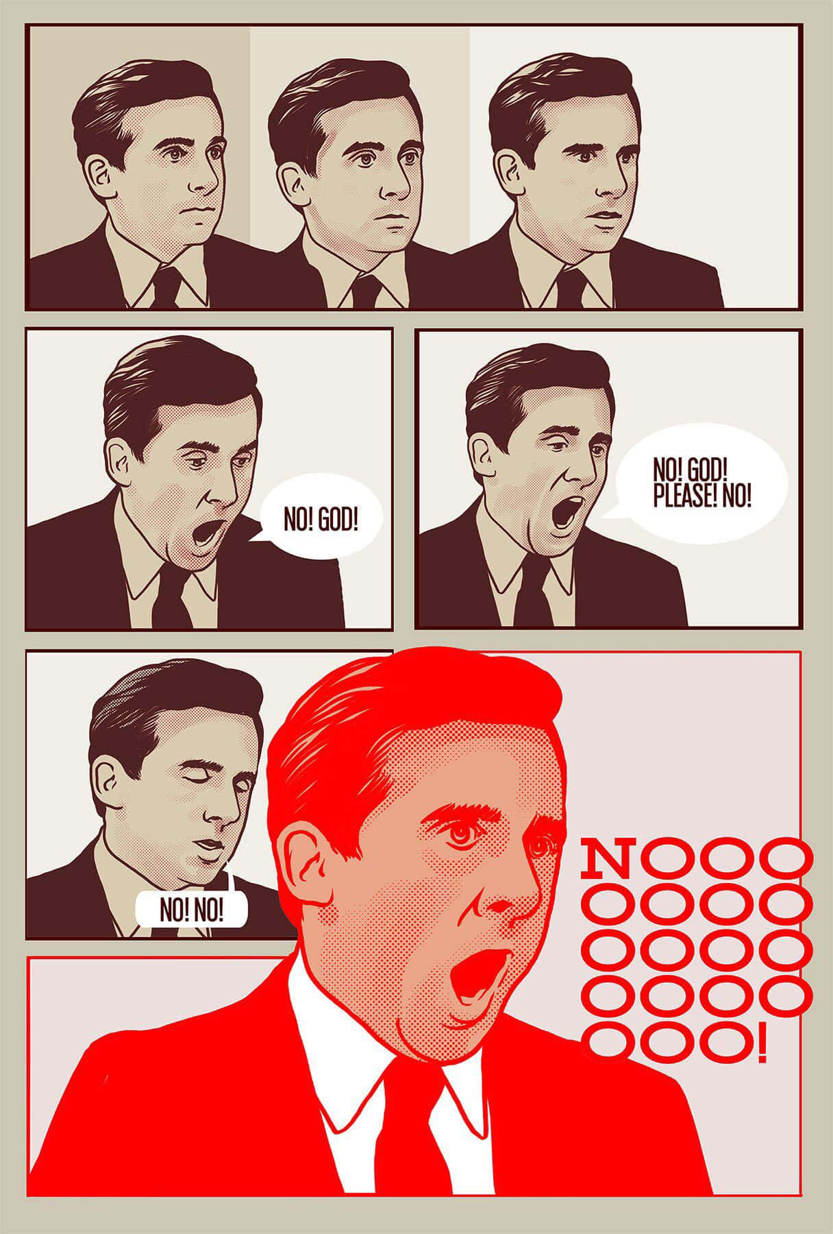 Michael Scott, The Office, comic strip sequence, HD Phone Wallpaper