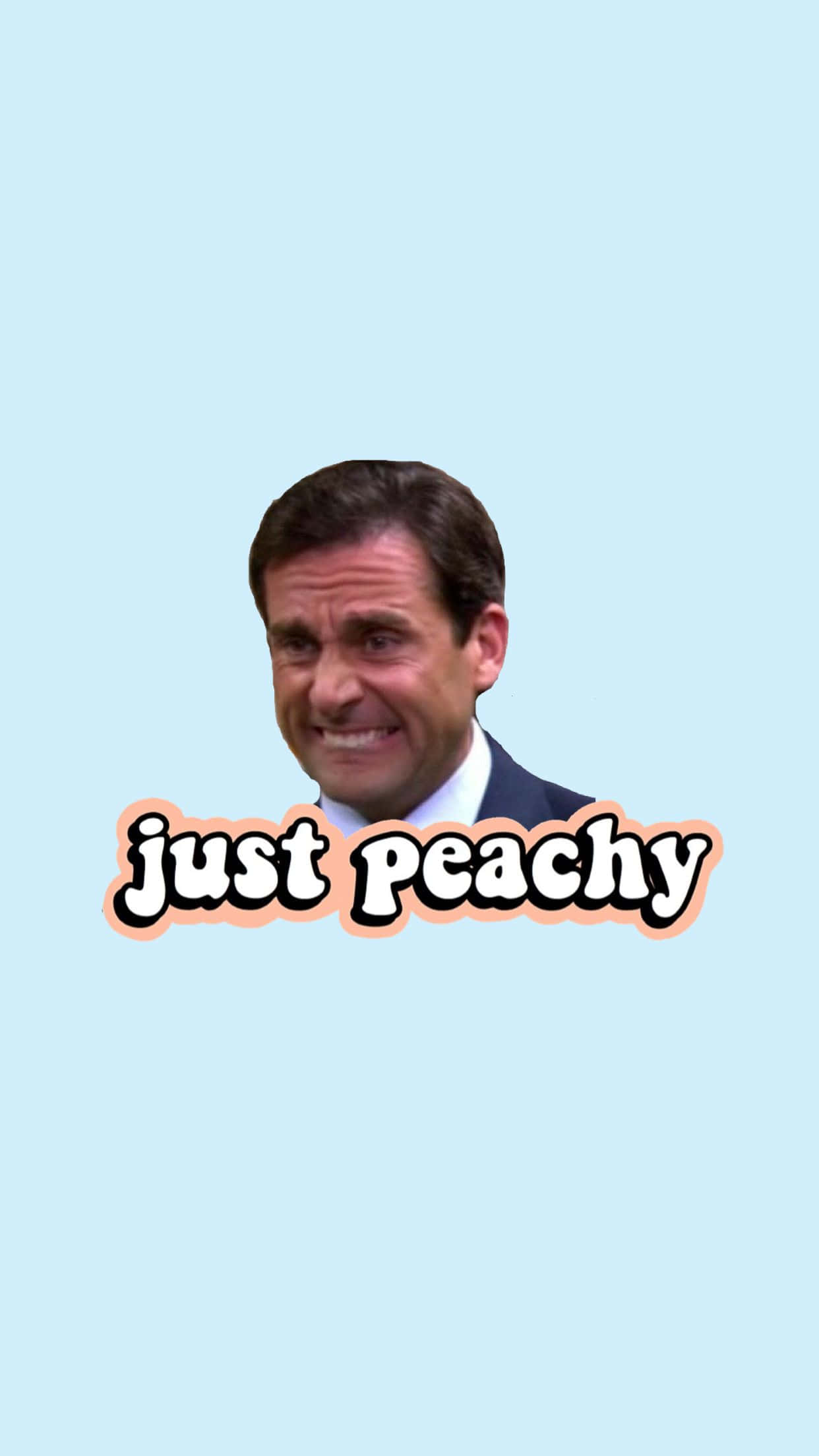 Michael Scott, The Office, light blue background, Full HD Phone Wallpaper