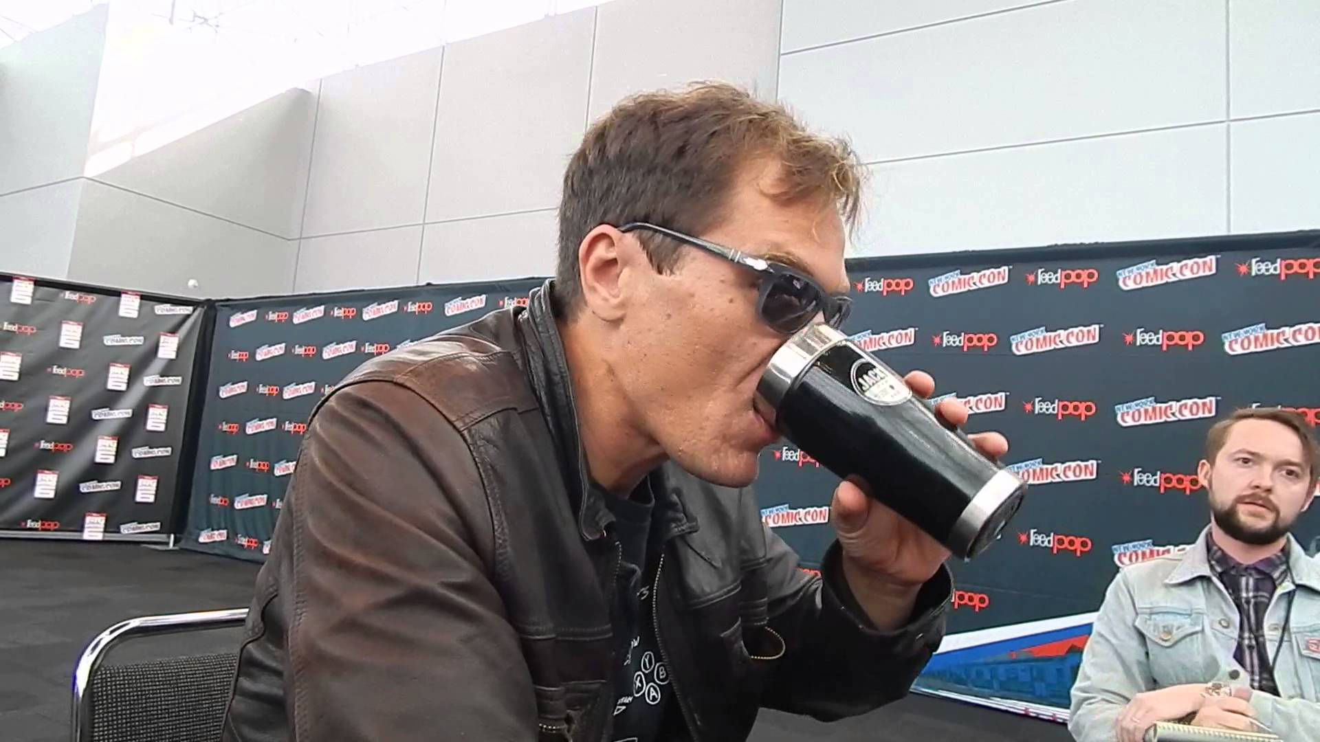 Michael Shannon, leather jacket, sunglasses, Full HD Desktop Wallpaper