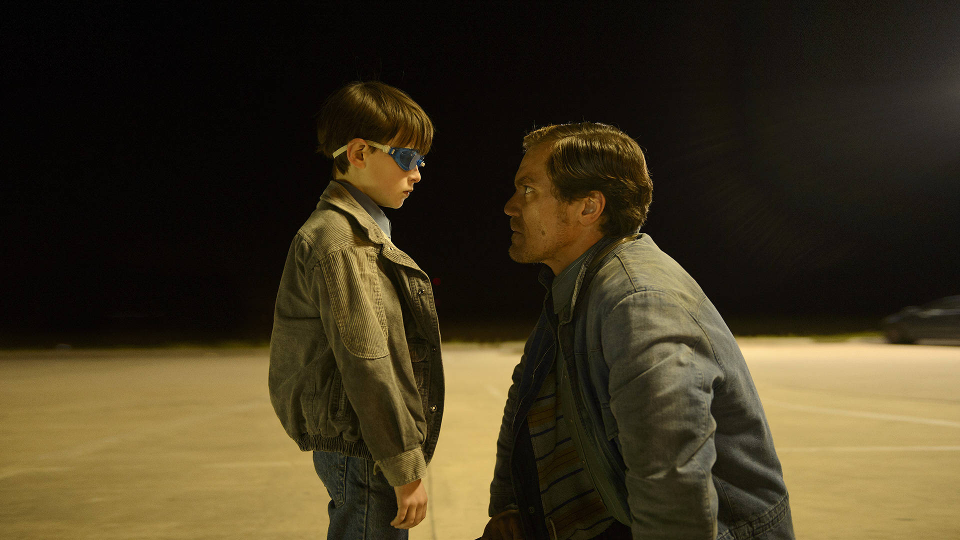 Michael Shannon, blue glasses, denim jacket, Full HD Desktop Wallpaper