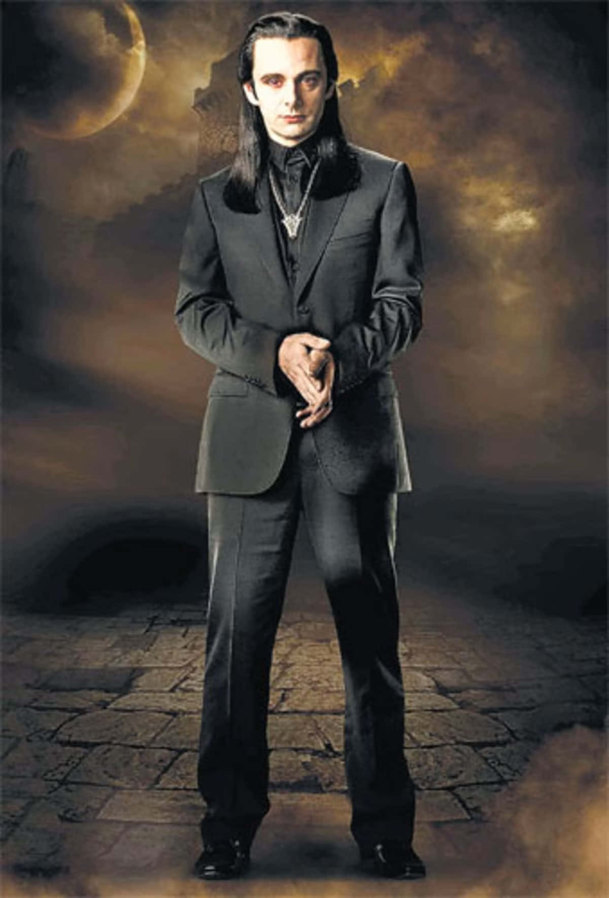 Michael Sheen, black suit, stone path, HD Phone Wallpaper