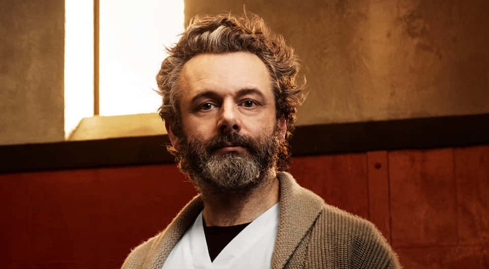 Michael Sheen, graying beard, tousled hair, SD Desktop Wallpaper