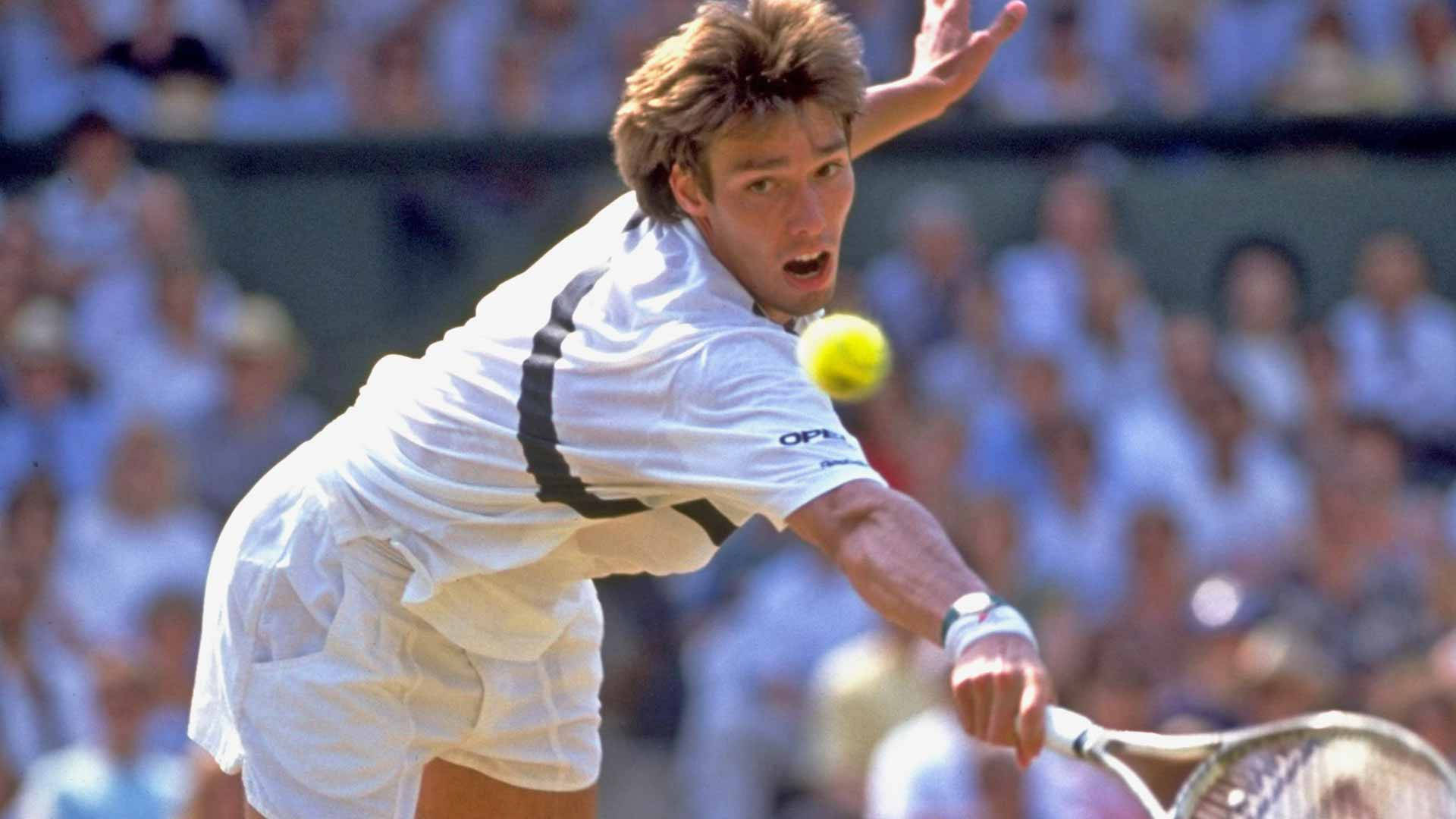 Michael Stich, tennis match, white gear, Full HD Desktop Wallpaper