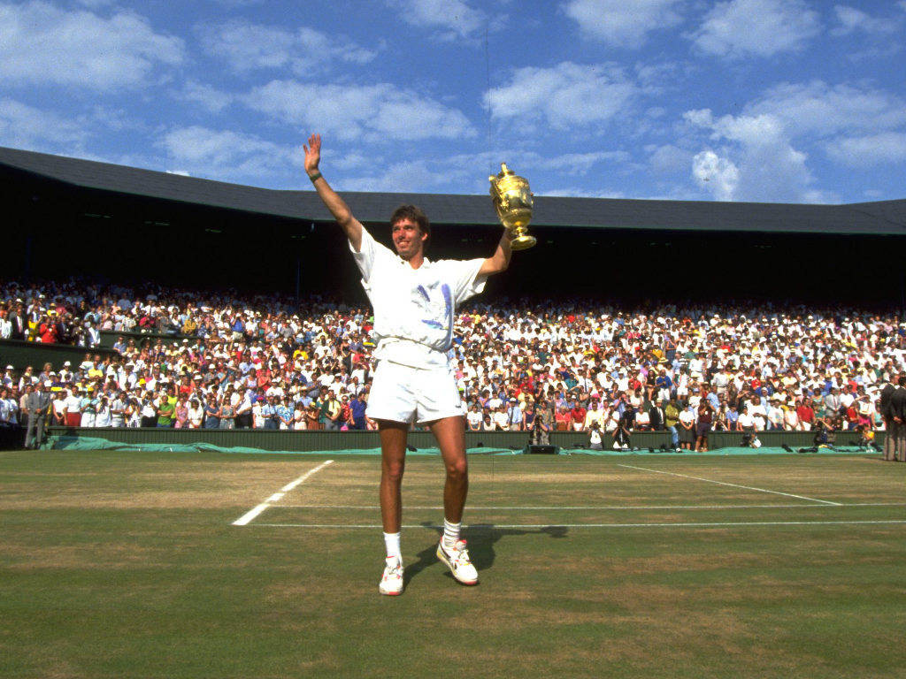 Michael Stich, golden trophy, grass court, SD Desktop Wallpaper