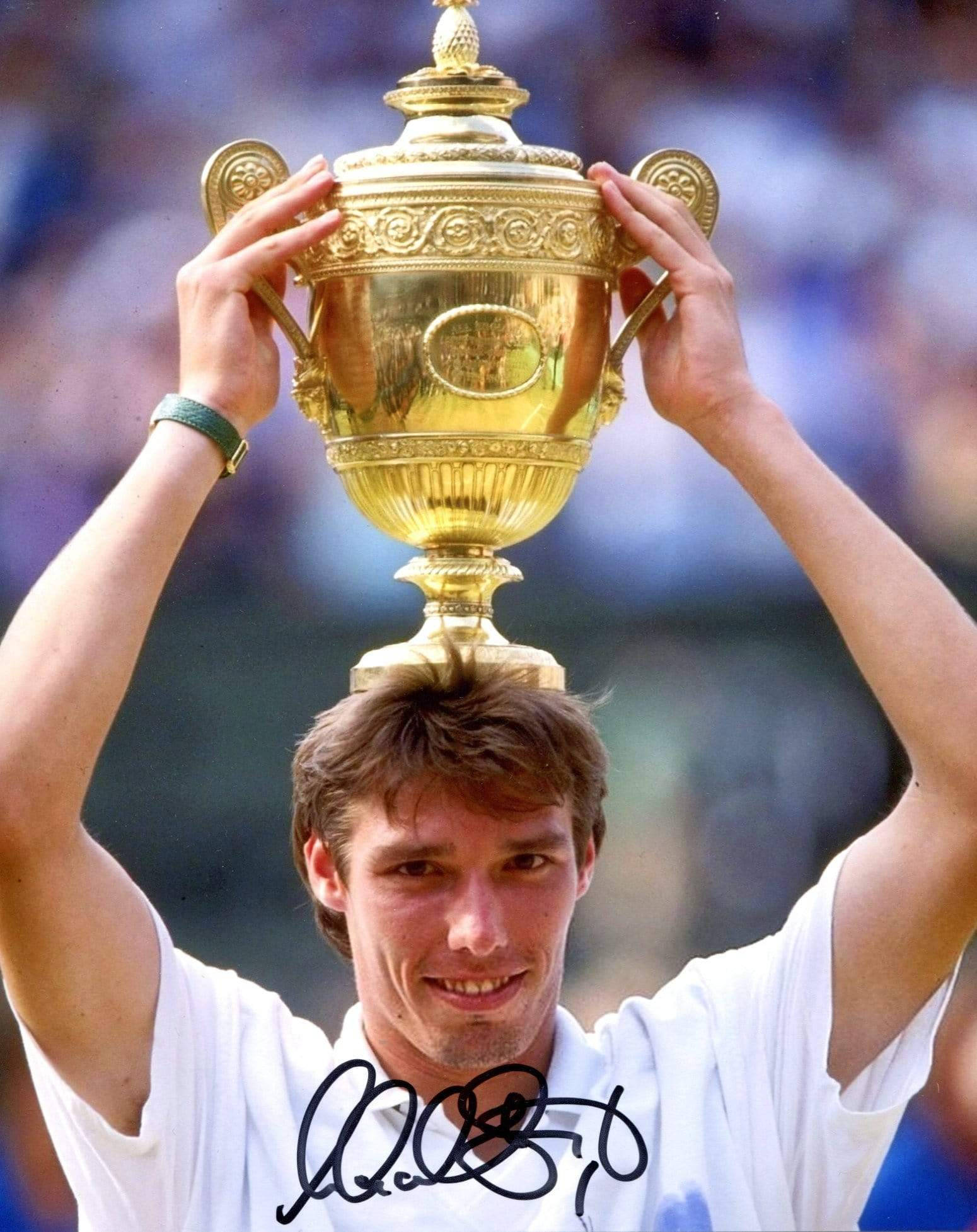 Michael Stich, golden trophy, tennis player, Full HD Phone Wallpaper