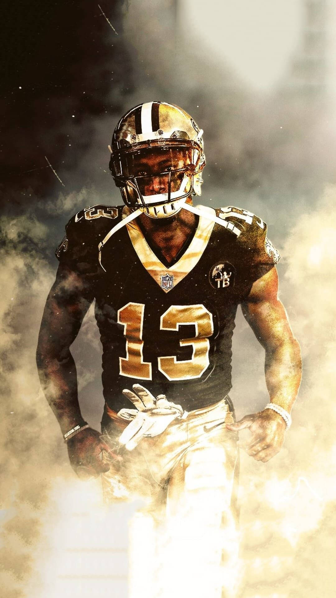 Michael Thomas, gold glow, black and gold uniform, Full HD Phone Wallpaper