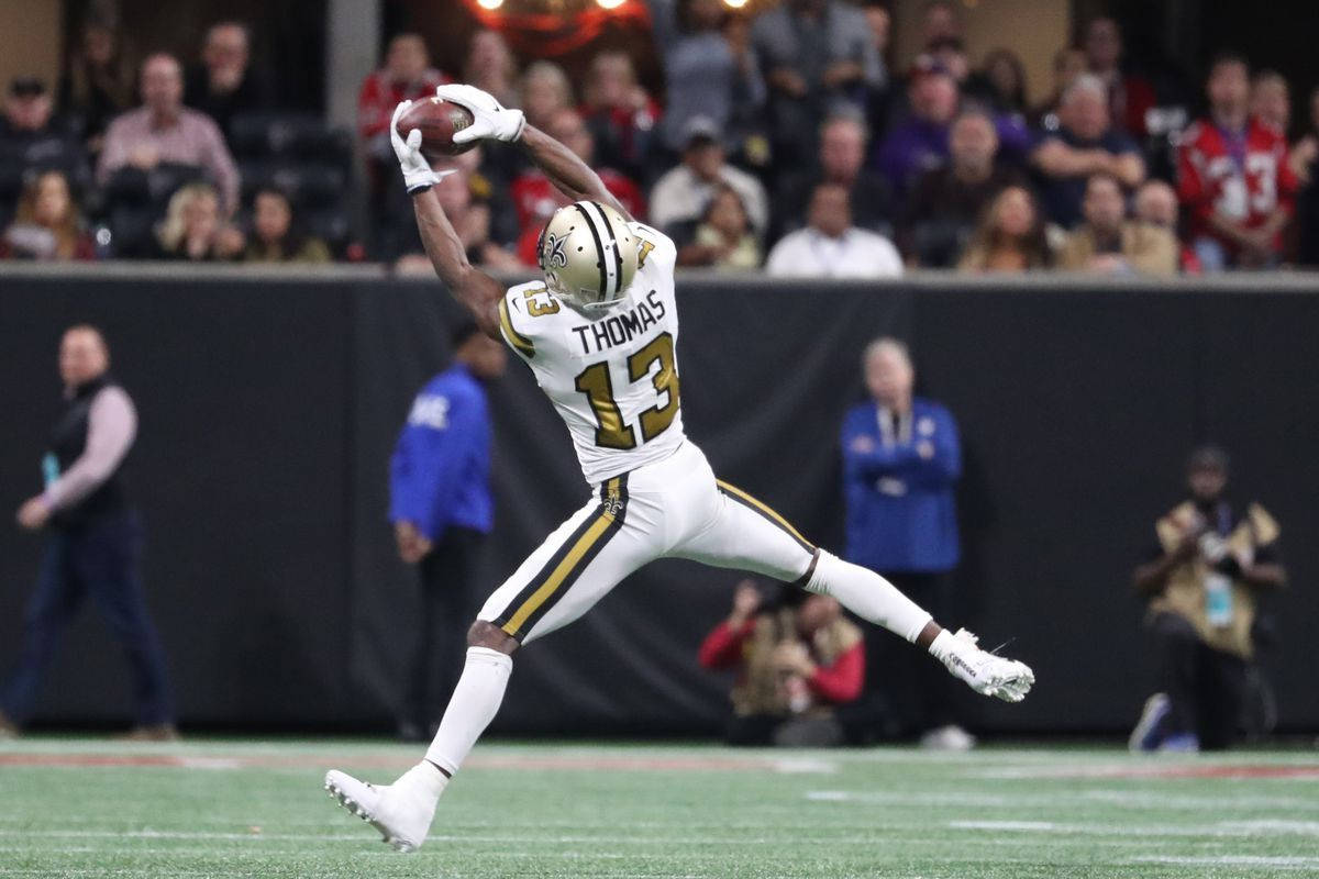 Michael Thomas, white and gold uniform, football, SD Desktop Wallpaper