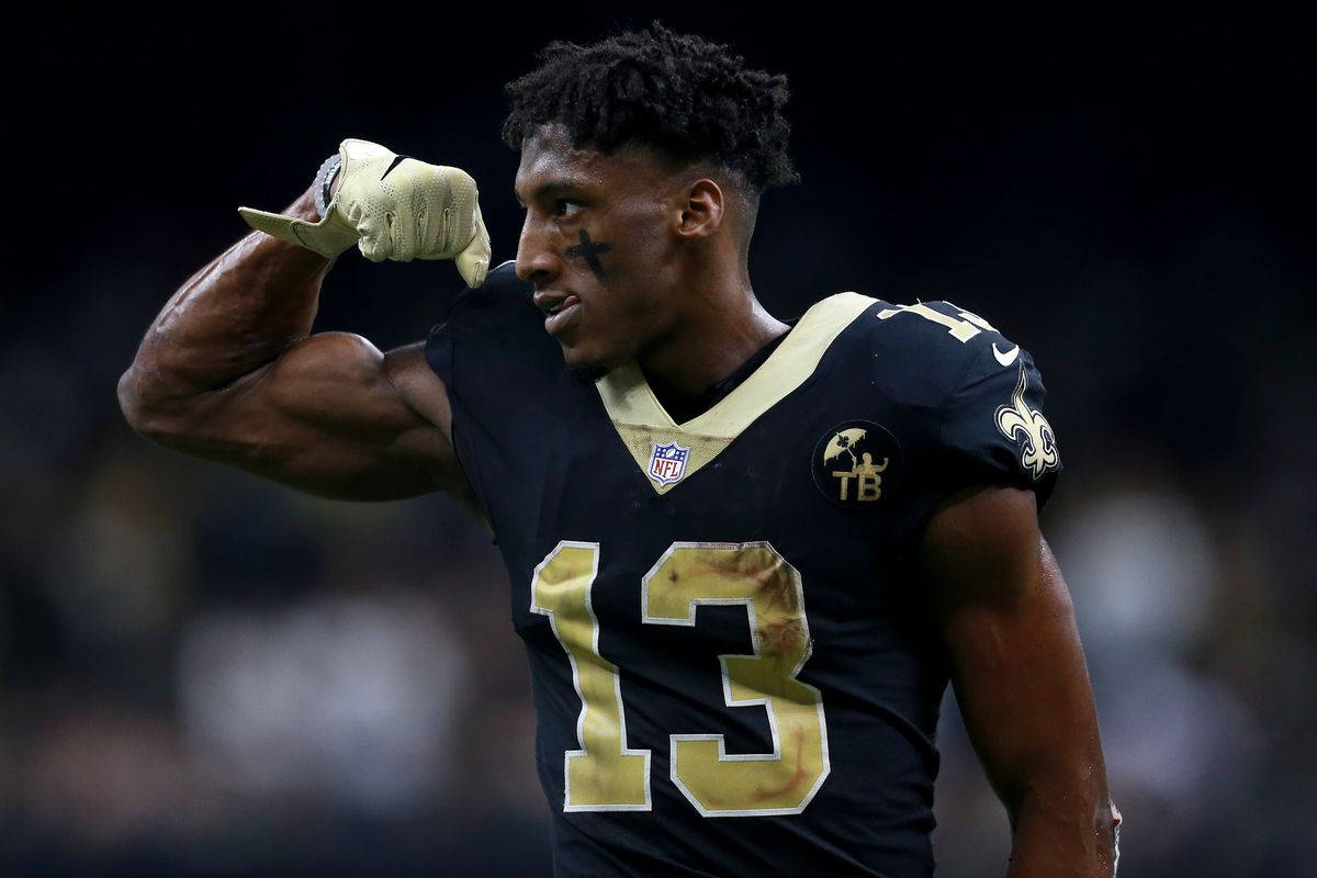 Michael Thomas, black and gold jersey, number 13, SD Desktop Wallpaper