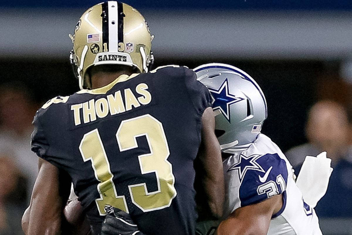 Michael Thomas, dark blue jersey, gold number 13, SD Desktop Wallpaper