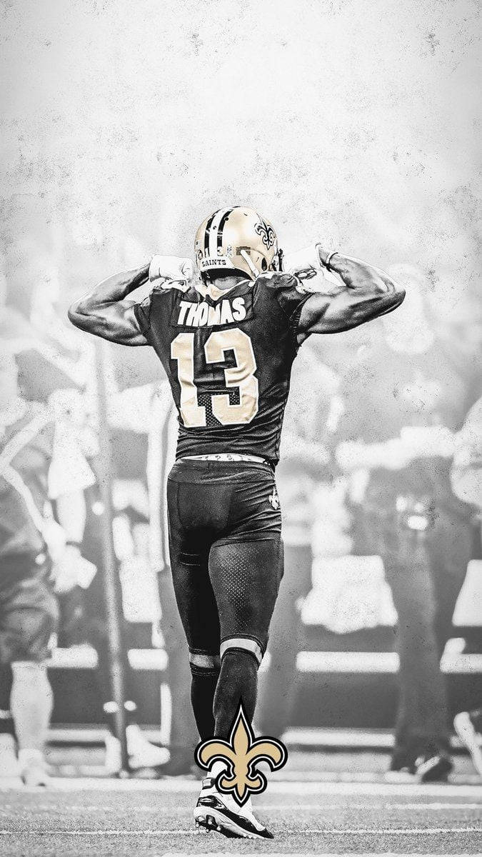 Michael Thomas, black and gold uniform, field, SD Phone Wallpaper