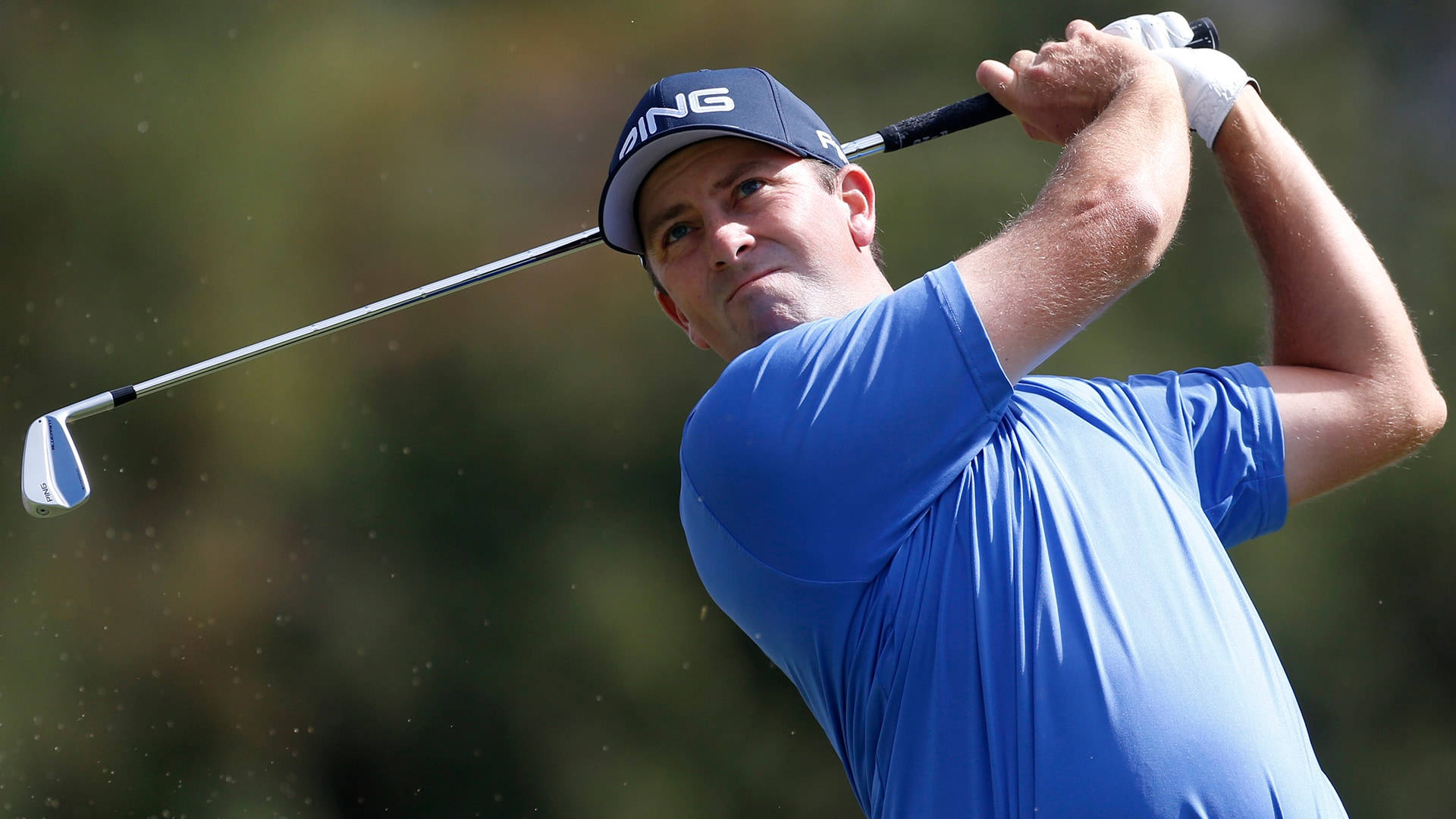 Michael Thompson, blue shirt, golfer, Full HD Desktop Wallpaper