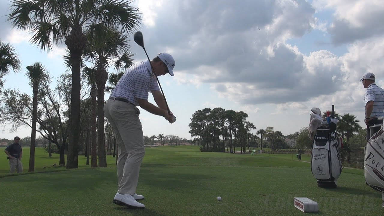 Michael Thompson, golf match, lush green course, HD Desktop Wallpaper
