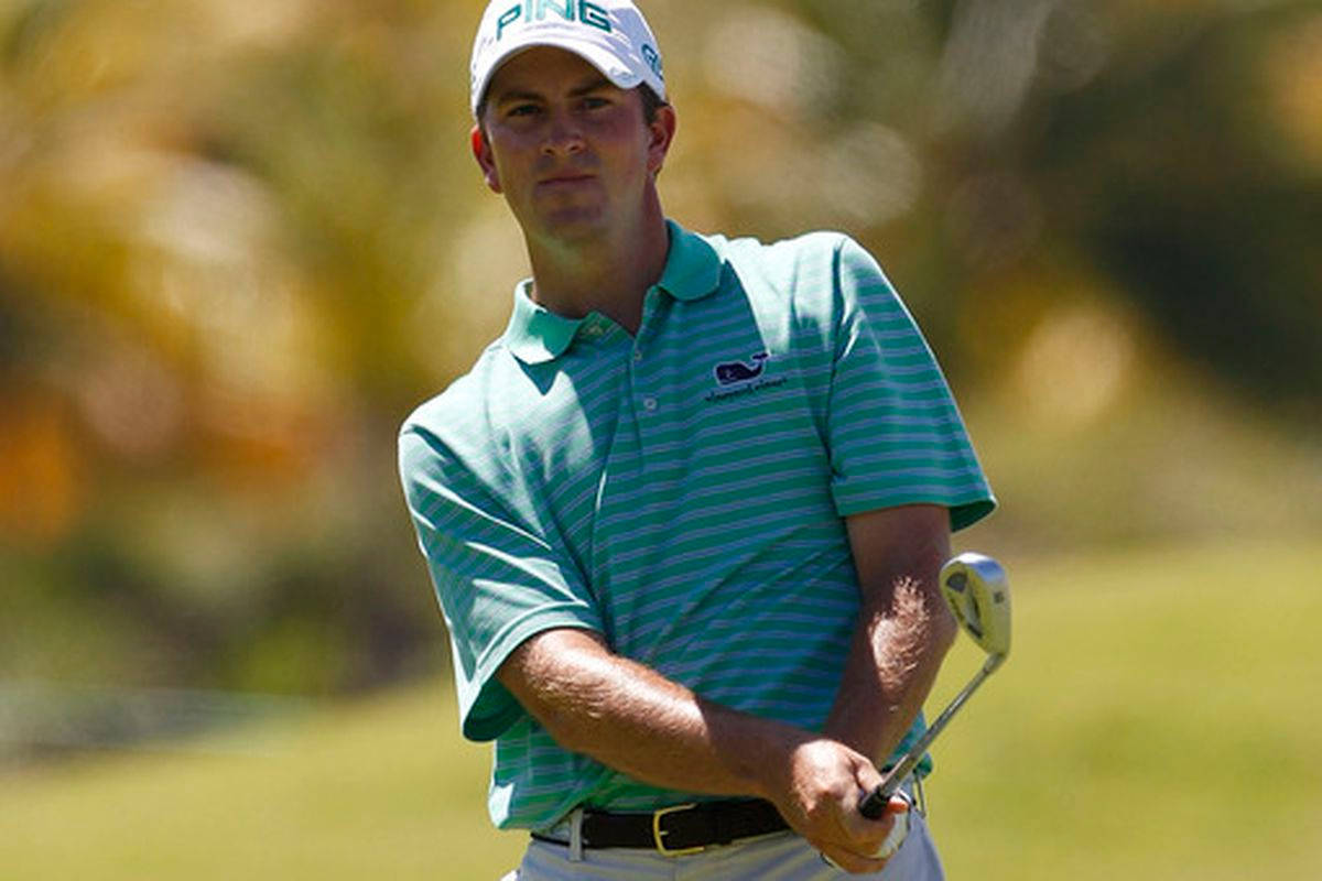 Michael Thompson, teal striped shirt, white cap, SD Desktop Wallpaper