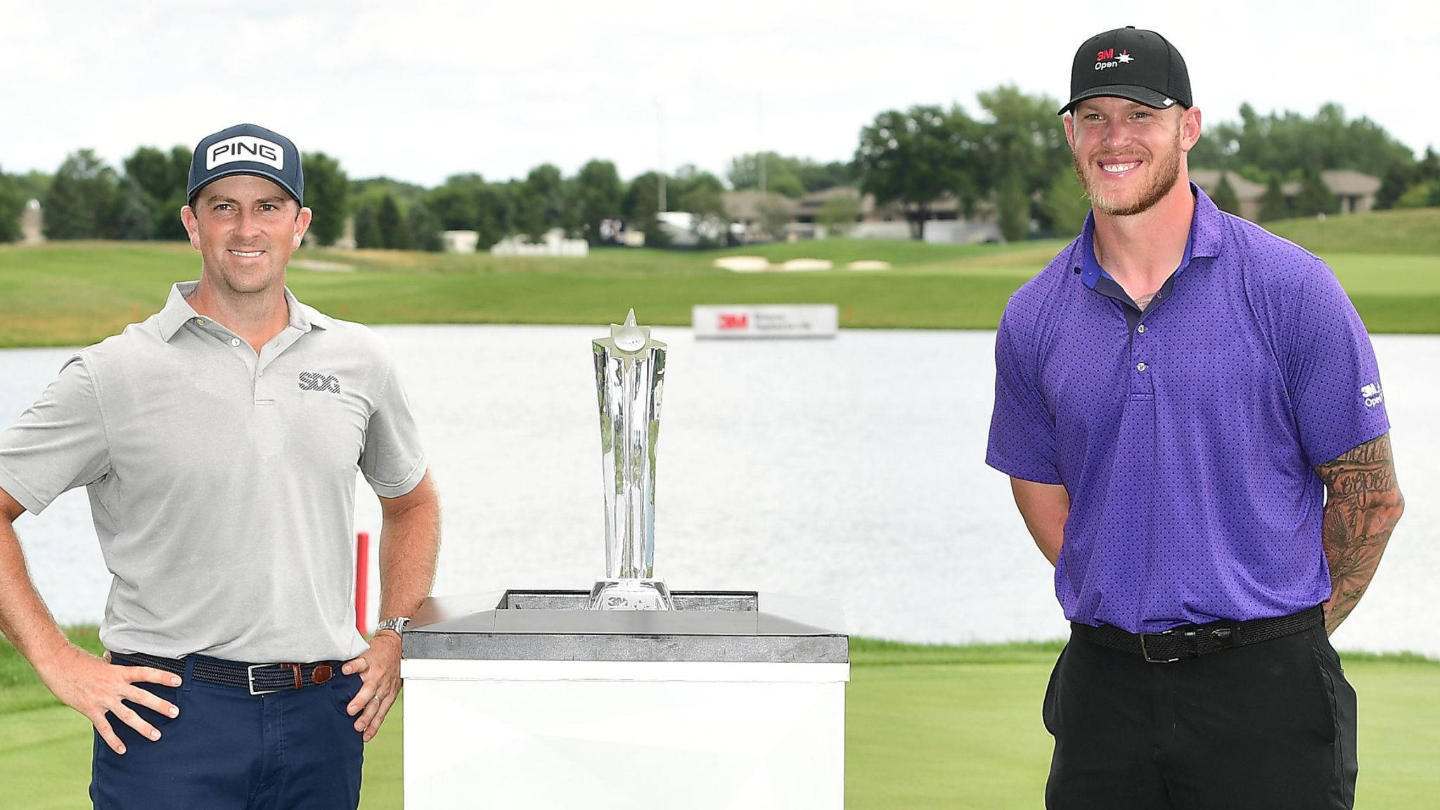 Michael Thompson, silver trophy, green course, Full HD Desktop Wallpaper