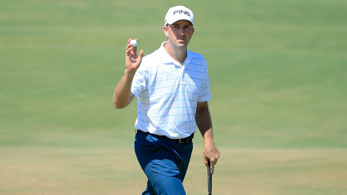 Michael Thompson, golf ball, white striped shirt, HD Desktop Wallpaper