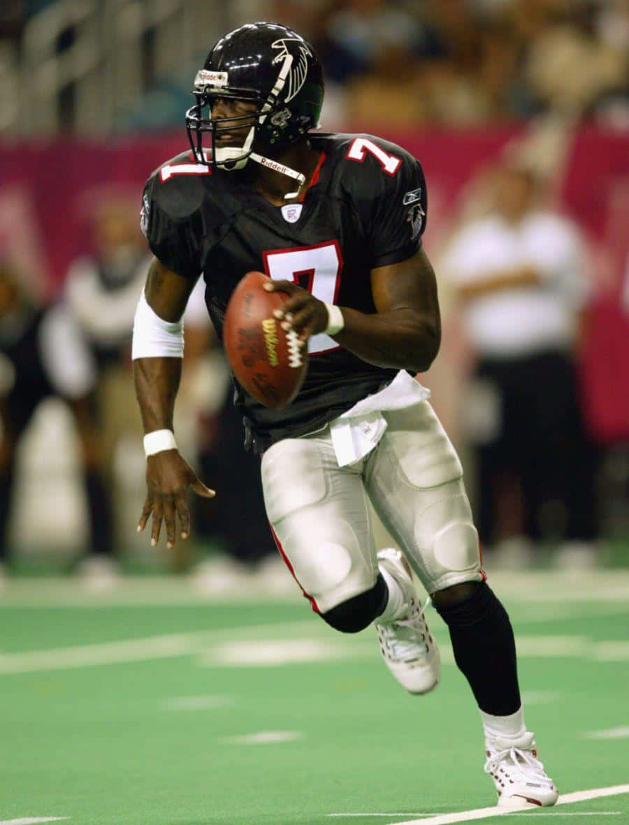 Michael Vick, 2004 NFL season, black and red uniform, SD Phone Wallpaper